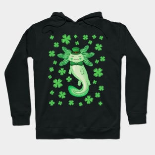 Green St Patrick's day axolotl Hoodie